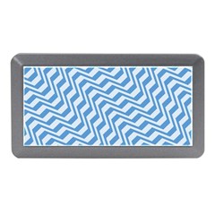 Geometric Blue Shades Diagonal Memory Card Reader (mini) by Bajindul