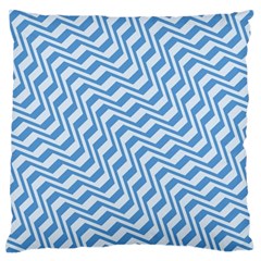 Geometric Blue Shades Diagonal Standard Flano Cushion Case (one Side) by Bajindul