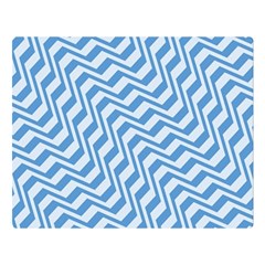 Geometric Blue Shades Diagonal Double Sided Flano Blanket (large)  by Bajindul