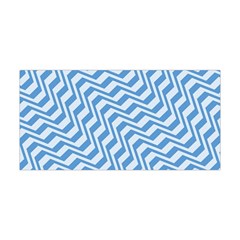 Geometric Blue Shades Diagonal Yoga Headband by Bajindul