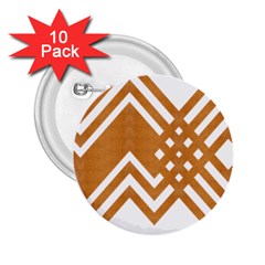 Wood Zigzag Texture 2 25  Buttons (10 Pack)  by Bajindul