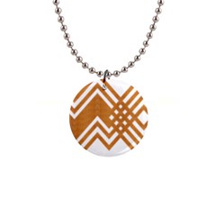 Wood Zigzag Texture 1  Button Necklace by Bajindul