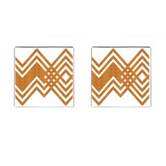 Wood Zigzag Texture Cufflinks (square) by Bajindul