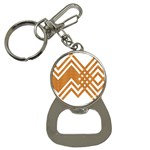 Wood Zigzag Texture Bottle Opener Key Chain Front