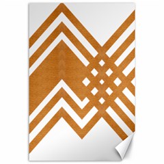 Wood Zigzag Texture Canvas 24  X 36  by Bajindul