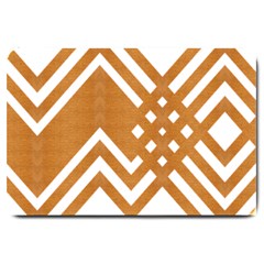 Wood Zigzag Texture Large Doormat  by Bajindul