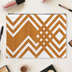 Wood Zigzag Texture Cosmetic Bag (xl) by Bajindul