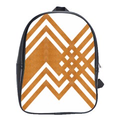 Wood Zigzag Texture School Bag (large) by Bajindul