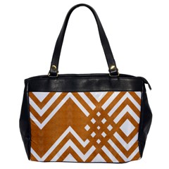 Wood Zigzag Texture Oversize Office Handbag by Bajindul