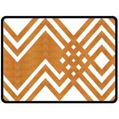 Wood Zigzag Texture Fleece Blanket (large)  by Bajindul