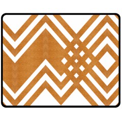 Wood Zigzag Texture Fleece Blanket (medium)  by Bajindul