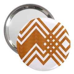 Wood Zigzag Texture 3  Handbag Mirrors by Bajindul