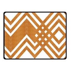 Wood Zigzag Texture Double Sided Fleece Blanket (small)  by Bajindul