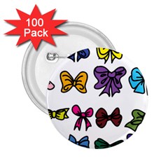 Bows Cartoon Ribbon 2.25  Buttons (100 pack) 