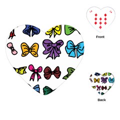 Bows Cartoon Ribbon Playing Cards Single Design (Heart)