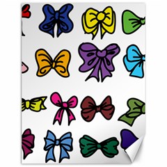 Bows Cartoon Ribbon Canvas 12  x 16 