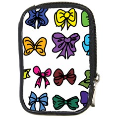 Bows Cartoon Ribbon Compact Camera Leather Case