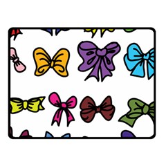 Bows Cartoon Ribbon Fleece Blanket (Small)