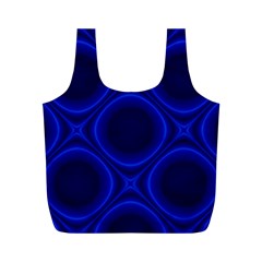 Abstract Background Design Blue Black Full Print Recycle Bag (m) by Sudhe