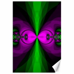 Abstract Artwork Fractal Background Green Purple Canvas 20  X 30  by Sudhe