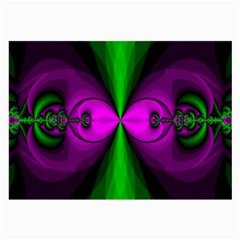 Abstract Artwork Fractal Background Green Purple Large Glasses Cloth by Sudhe