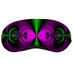 Abstract Artwork Fractal Background Green Purple Sleeping Mask by Sudhe