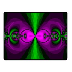 Abstract Artwork Fractal Background Green Purple Double Sided Fleece Blanket (small)  by Sudhe