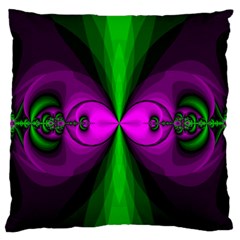 Abstract Artwork Fractal Background Green Purple Standard Flano Cushion Case (two Sides) by Sudhe