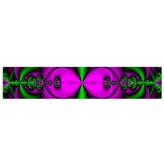 Abstract Artwork Fractal Background Green Purple Small Flano Scarf by Sudhe