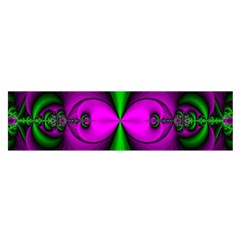 Abstract Artwork Fractal Background Green Purple Satin Scarf (oblong) by Sudhe