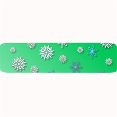 Snowflakes Winter Christmas Green Large Bar Mats by HermanTelo