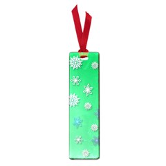 Snowflakes Winter Christmas Green Small Book Marks by HermanTelo