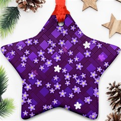 Ross Pattern Square Star Ornament (two Sides)