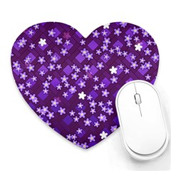 Ross Pattern Square Heart Mousepads by HermanTelo