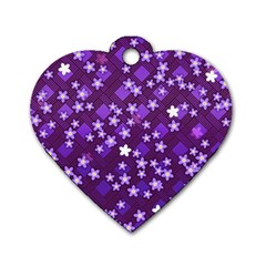 Ross Pattern Square Dog Tag Heart (one Side) by HermanTelo