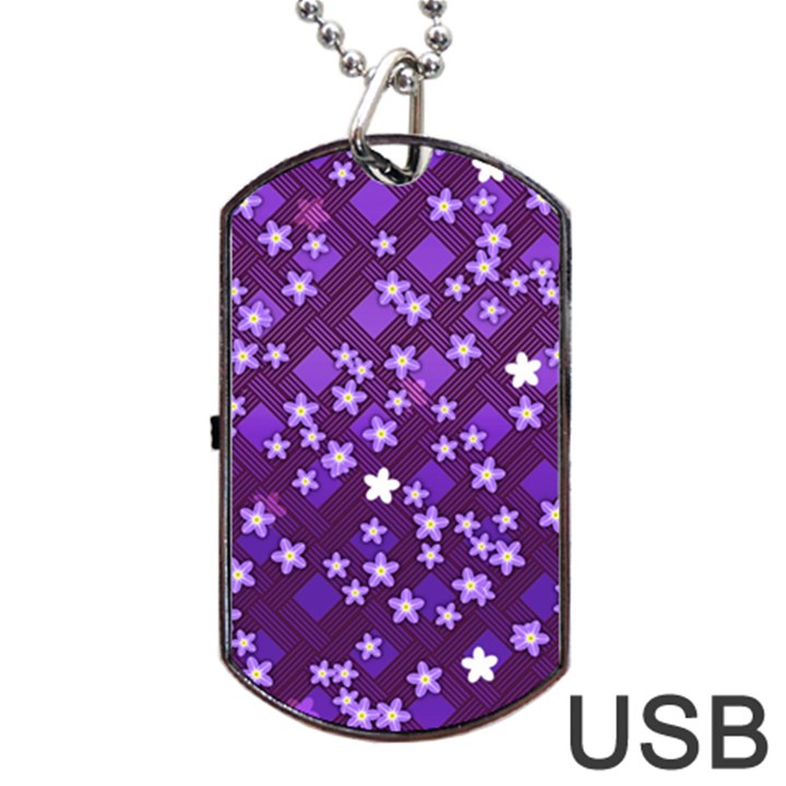 Ross Pattern Square Dog Tag USB Flash (Two Sides)