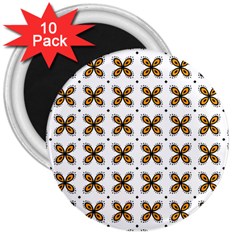 Pattern Orange 3  Magnets (10 Pack)  by HermanTelo