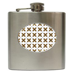 Pattern Orange Hip Flask (6 Oz)