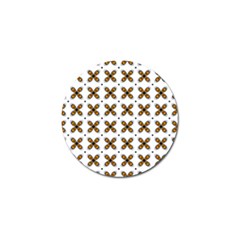 Pattern Orange Golf Ball Marker