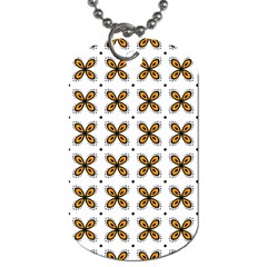 Pattern Orange Dog Tag (two Sides)