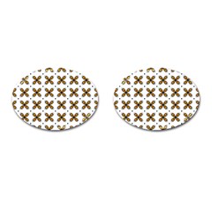 Pattern Orange Cufflinks (oval)