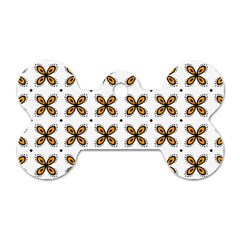 Pattern Orange Dog Tag Bone (two Sides)