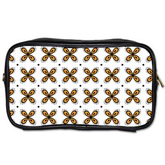 Pattern Orange Toiletries Bag (two Sides)