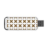 Pattern Orange Portable USB Flash (One Side) Front