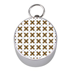 Pattern Orange Mini Silver Compasses