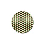 Pattern Flowers White Green Golf Ball Marker (10 pack) Front