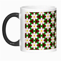 Pattern Flowers White Green Morph Mugs by HermanTelo