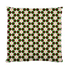 Pattern Flowers White Green Standard Cushion Case (one Side)