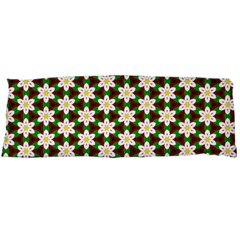 Pattern Flowers White Green Body Pillow Case (dakimakura)