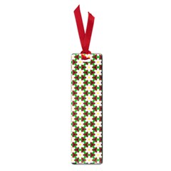 Pattern Flowers White Green Small Book Marks